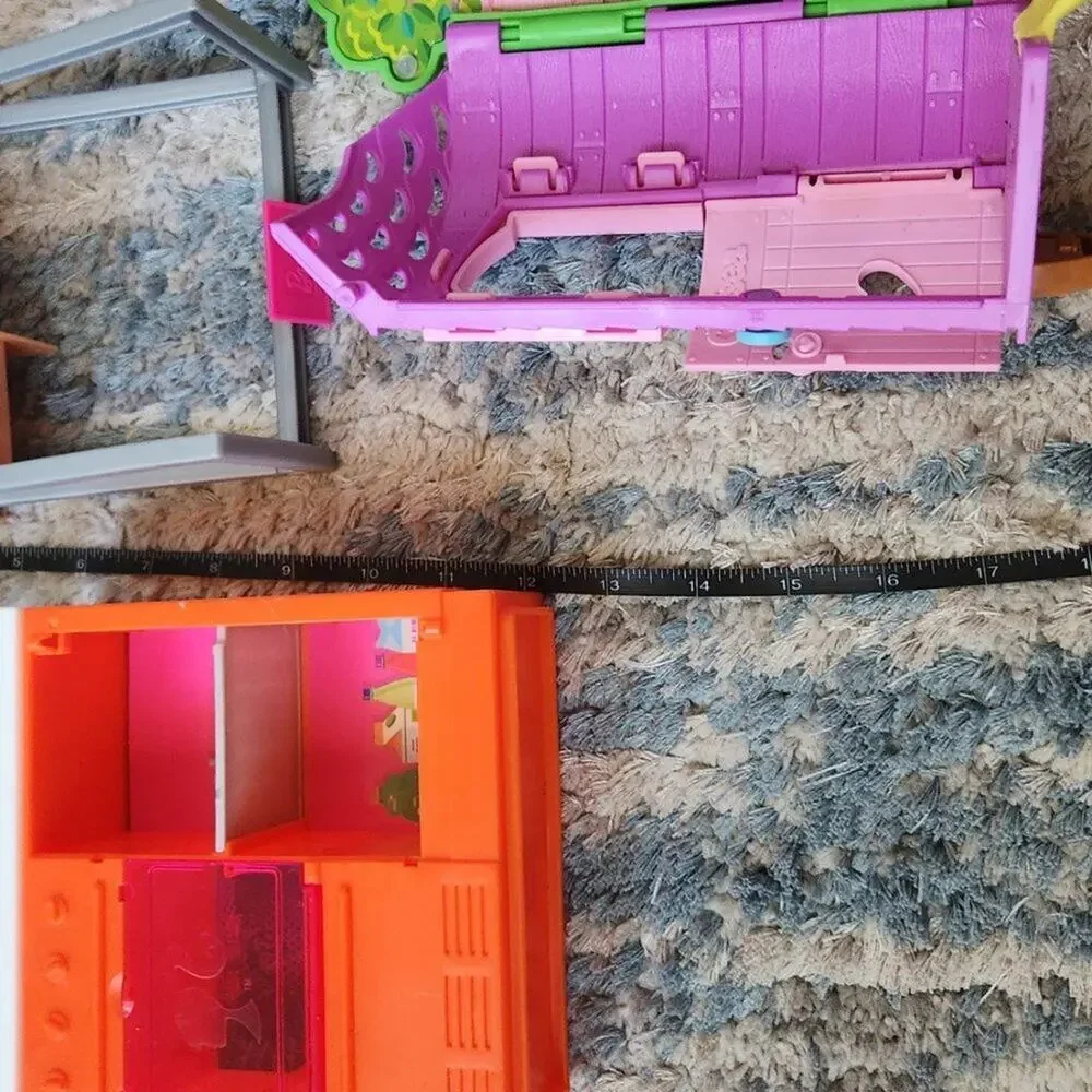 Barbie Brand 7 Piece Play Structures Lot GUC